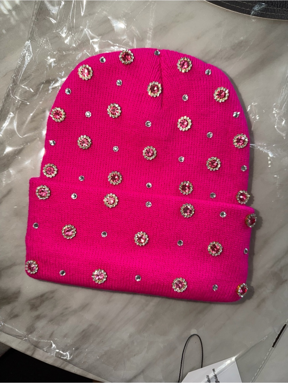 “Fuchsia Rain” Beanie
